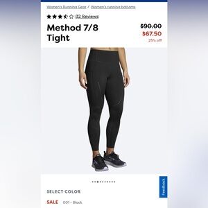 NWT BROOKS Method 7/8 Tight